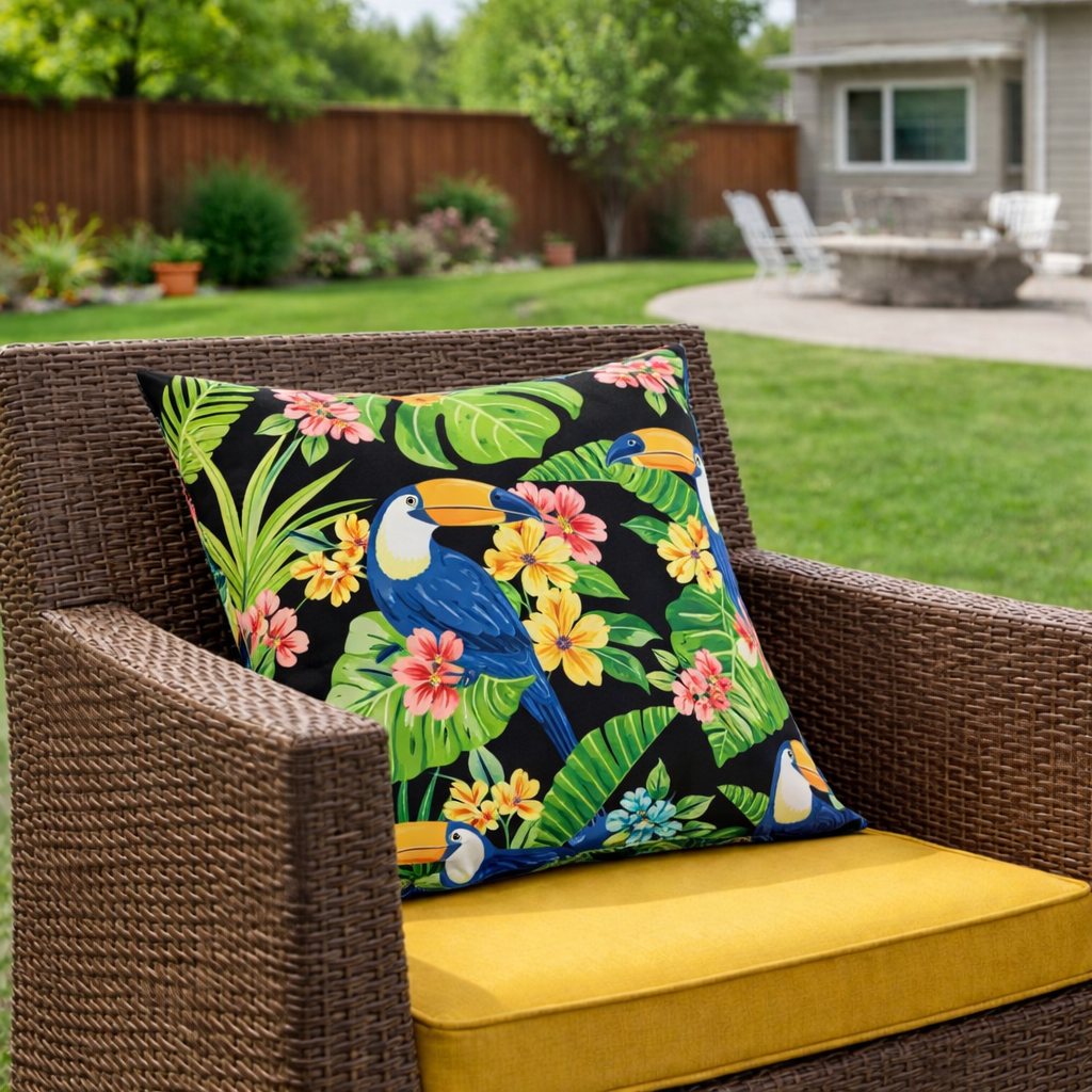 Waterproof Outdoor Throw Pillows — Set of 2
