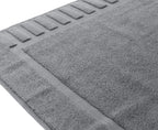 Grey & White Cotton Bath Mats — Set of 2