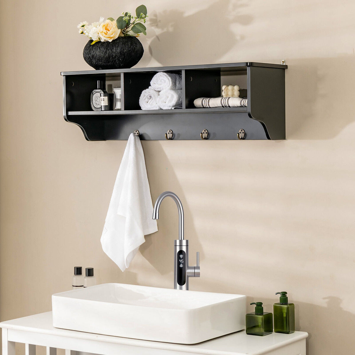 EntryDrop Wall Cubby + Hook Organizer