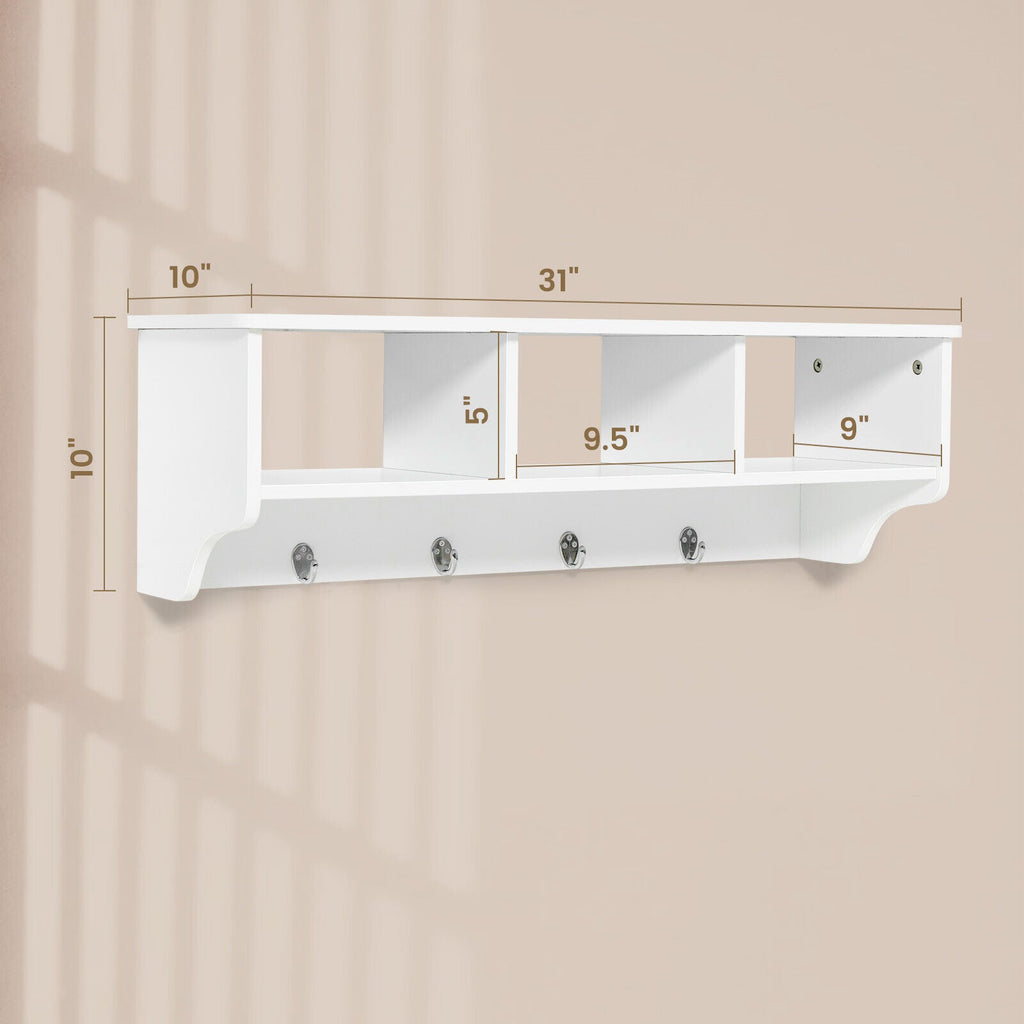 EntryDrop Wall Cubby + Hook Organizer