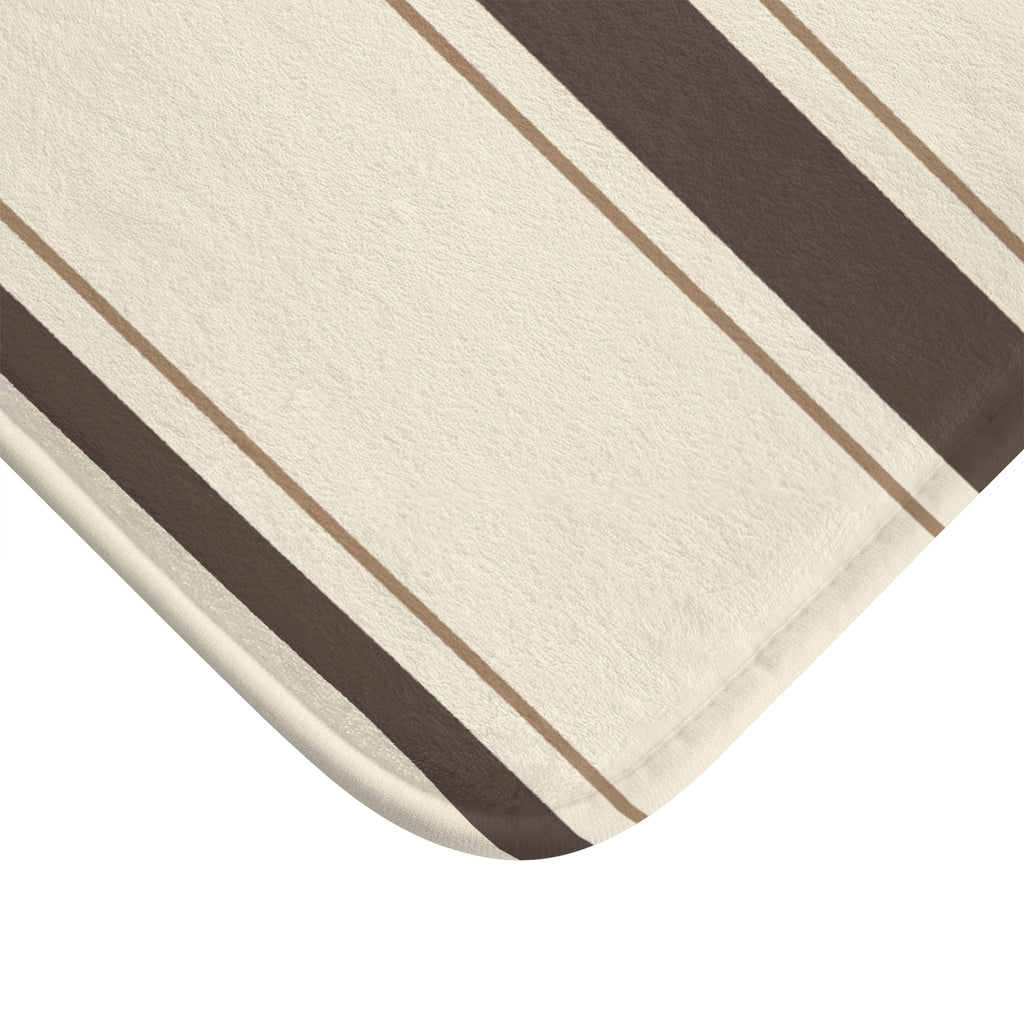 Le Bain Striped Bath Mat — Brown