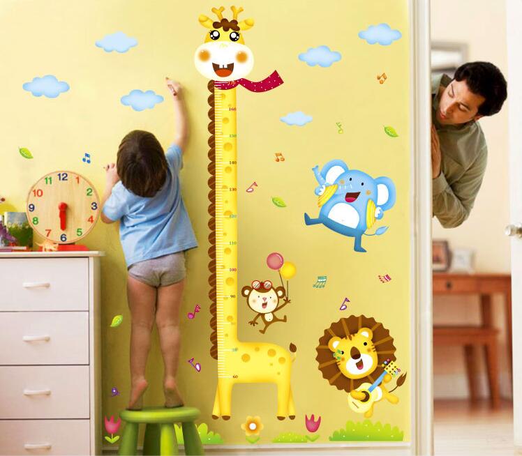 Giraffe Growth Chart Wall Decal — product view 1