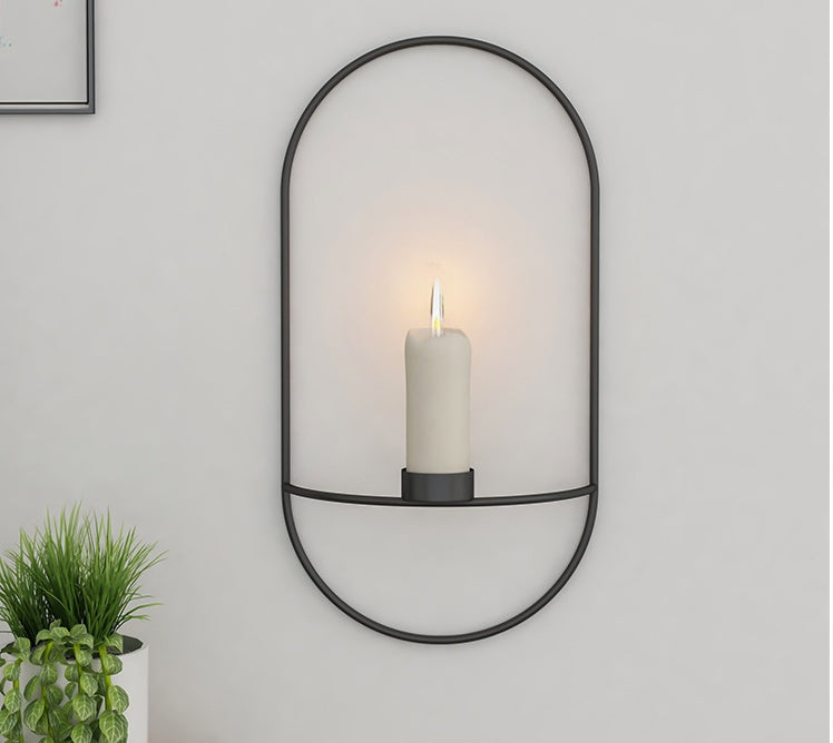 Geometric Metal Wall Candle Holder