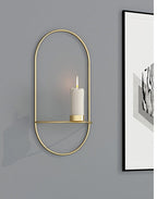Geometric Metal Wall Candle Holder