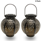 Solar Wrought-Iron Hanging Lantern
