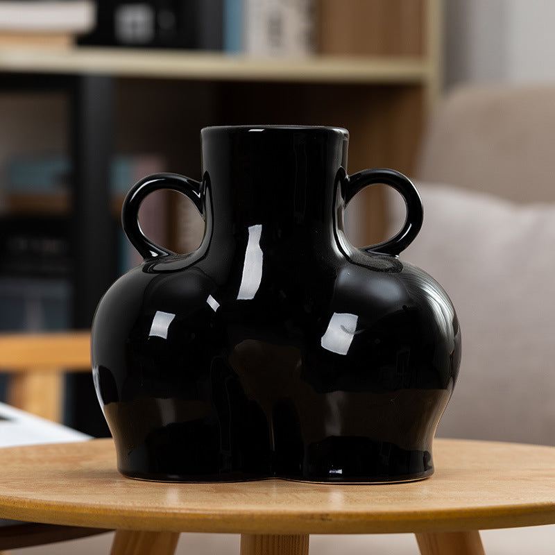 Sculpted Silhouette Decorative Vase