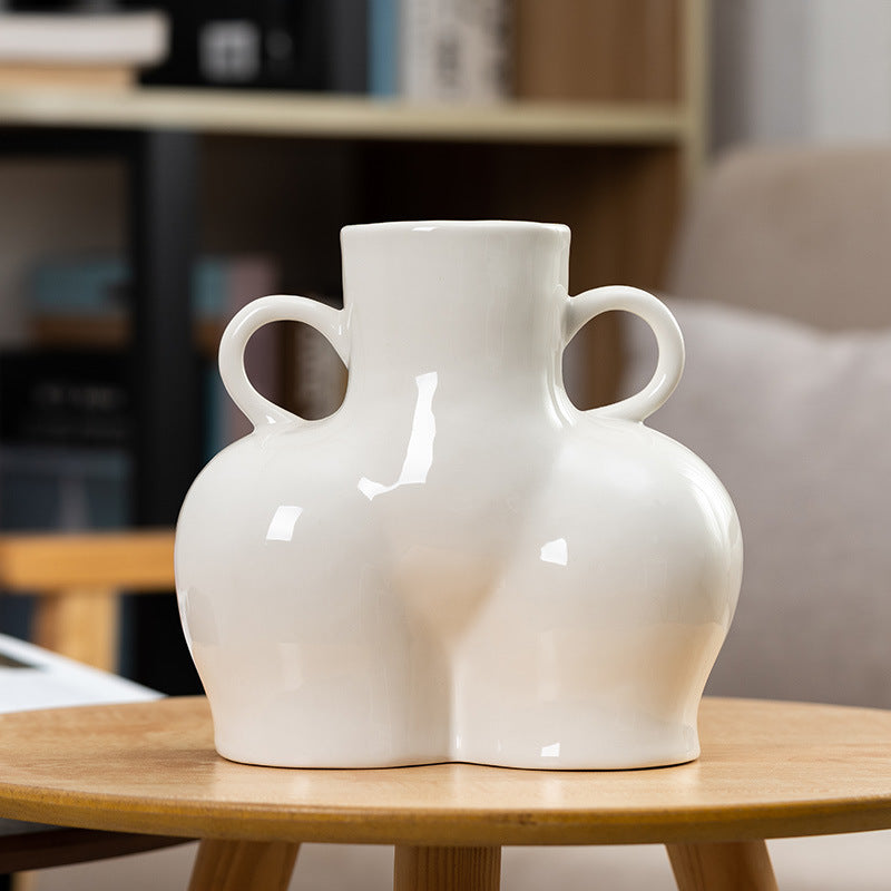 Sculpted Silhouette Decorative Vase