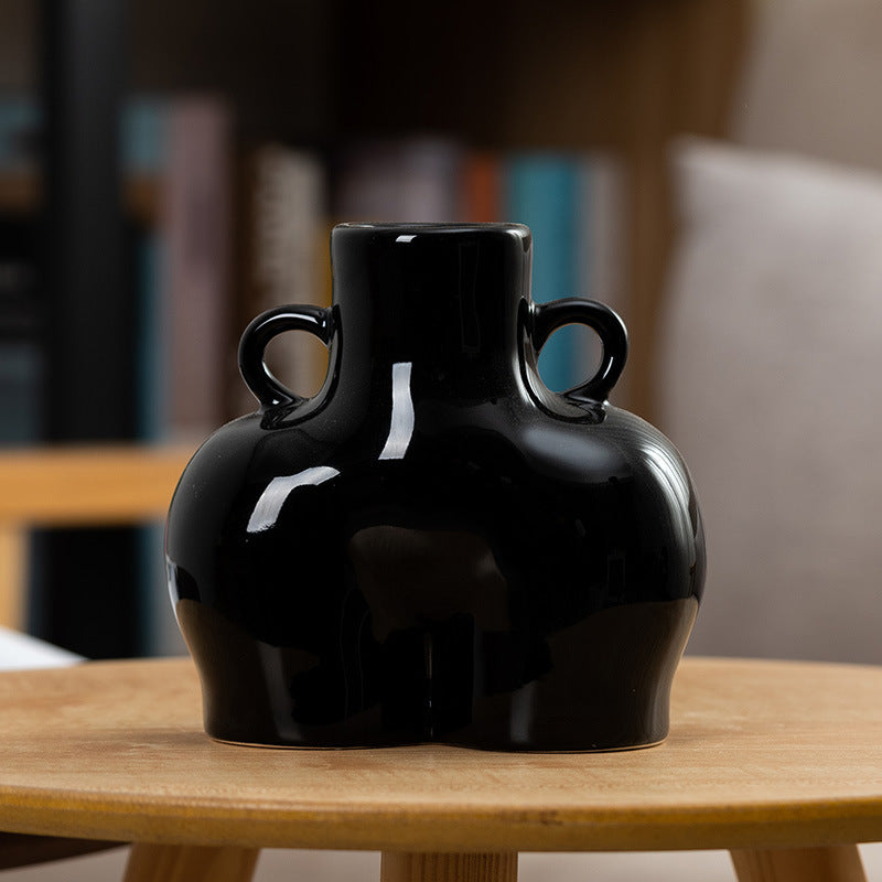 Sculpted Silhouette Decorative Vase