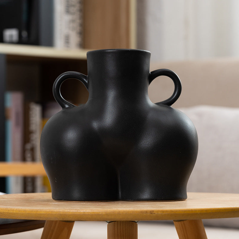 Sculpted Silhouette Decorative Vase