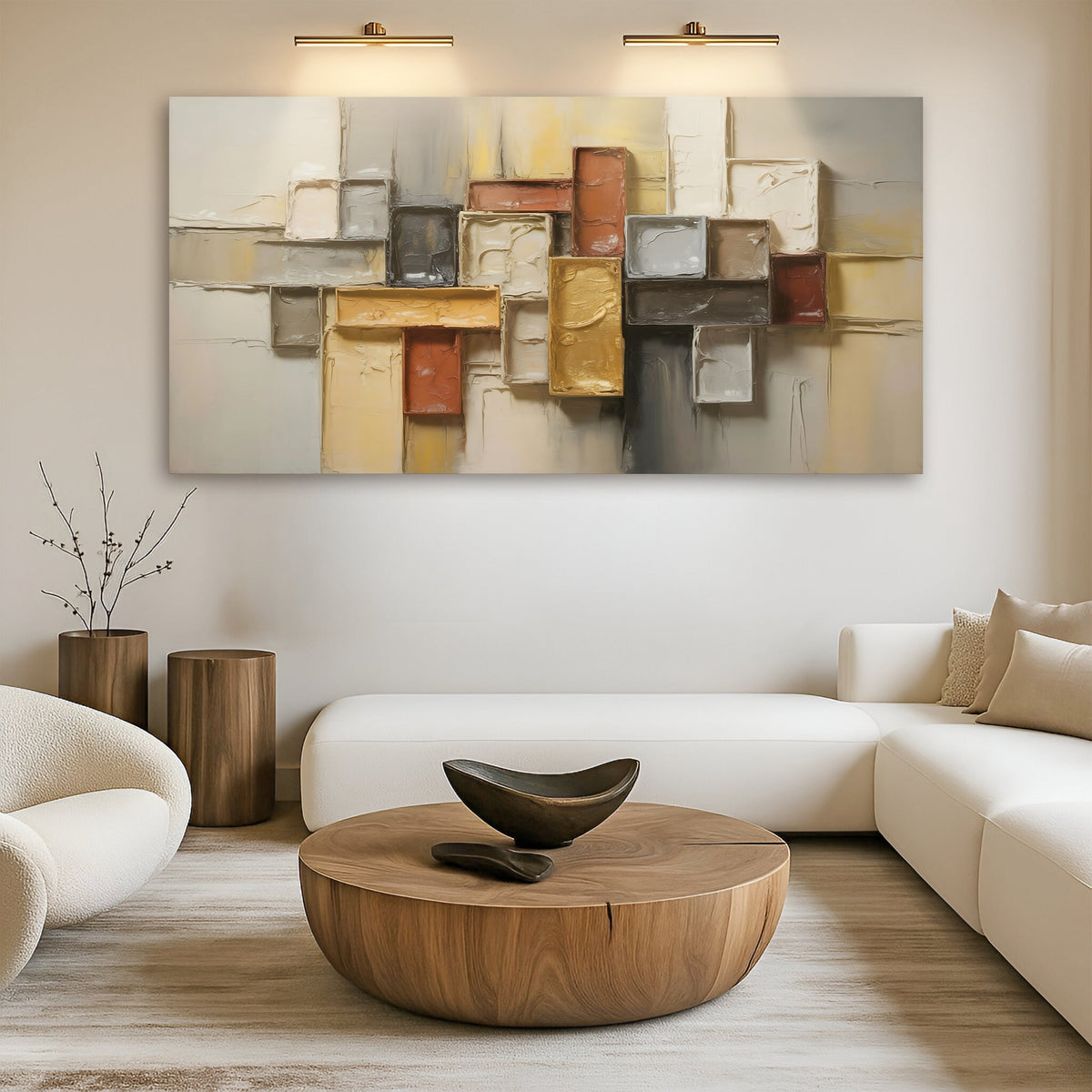 Soft Geometry Minimalist Canvas