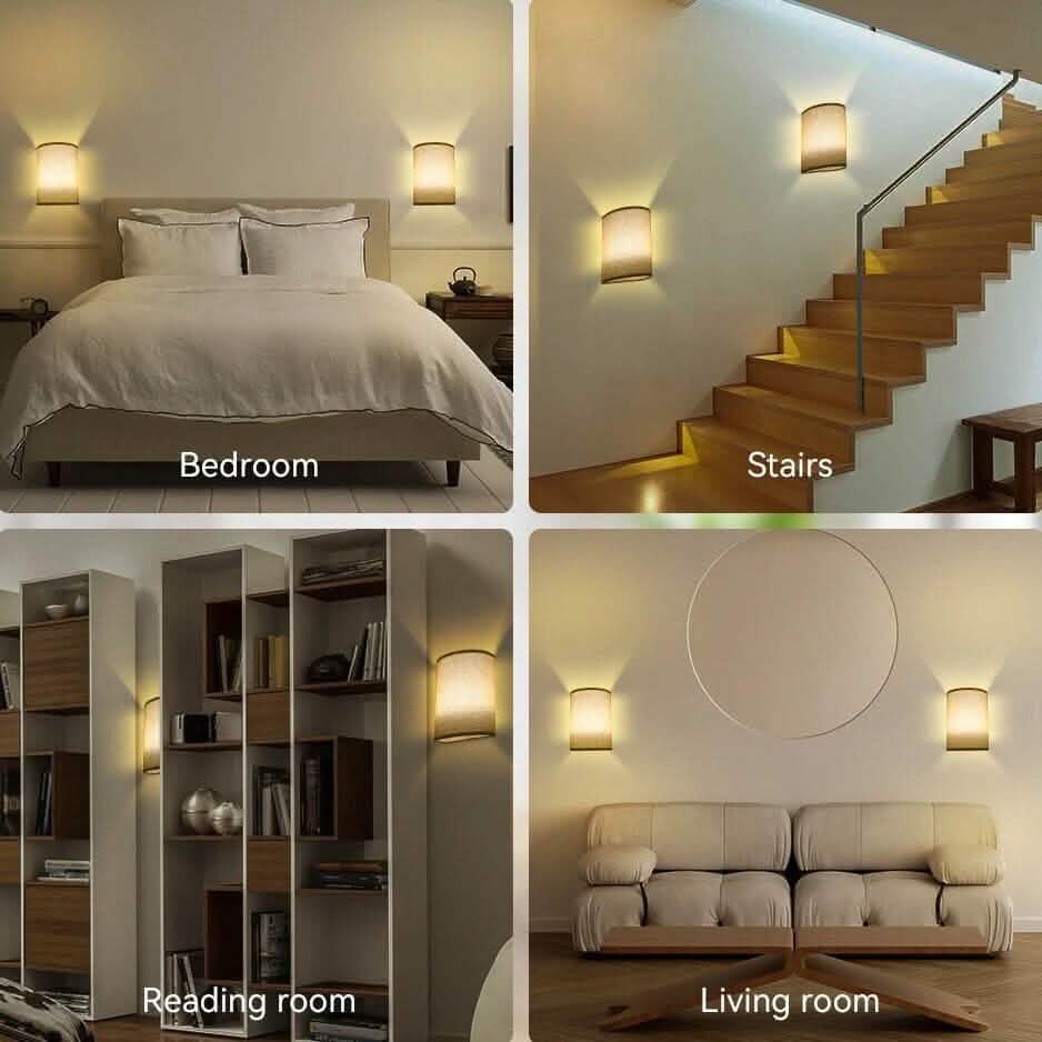 Wireless Magnetic Wall Sconces — Set of 2