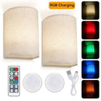 Wireless Magnetic Wall Sconces — Set of 2
