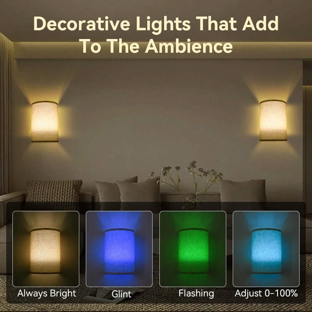 Wireless Magnetic Wall Sconces — Set of 2