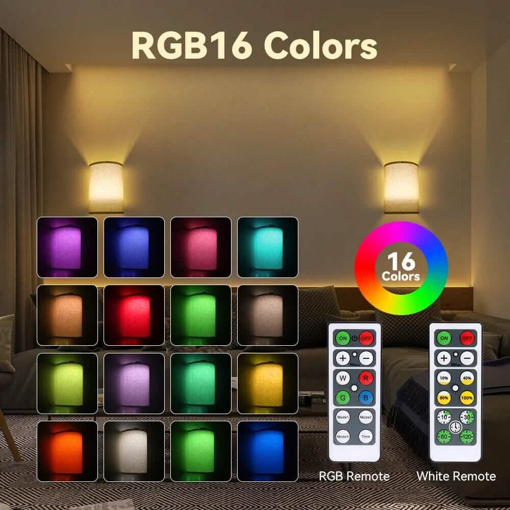 Wireless Magnetic Wall Sconces — Set of 2