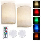 Wireless Magnetic Wall Sconces — Set of 2