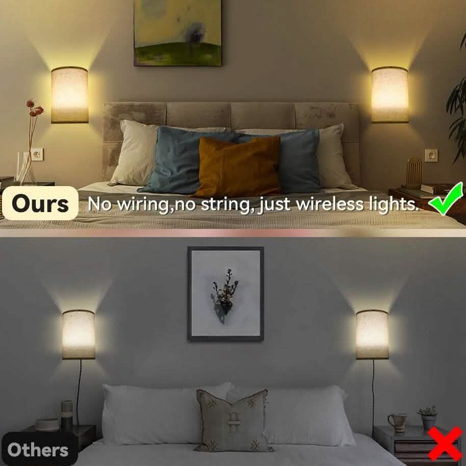 Wireless Magnetic Wall Sconces — Set of 2