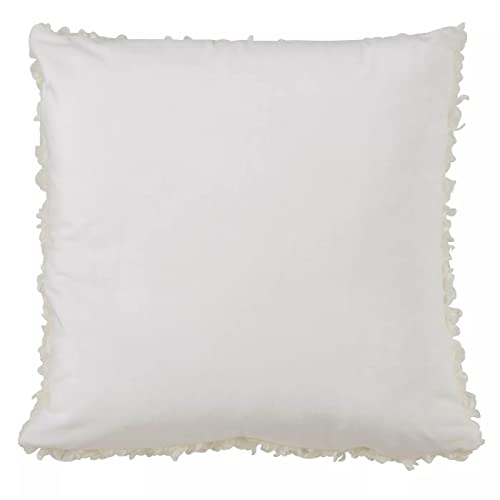 Ivory Faux-Lamb Fur Accent Pillow
