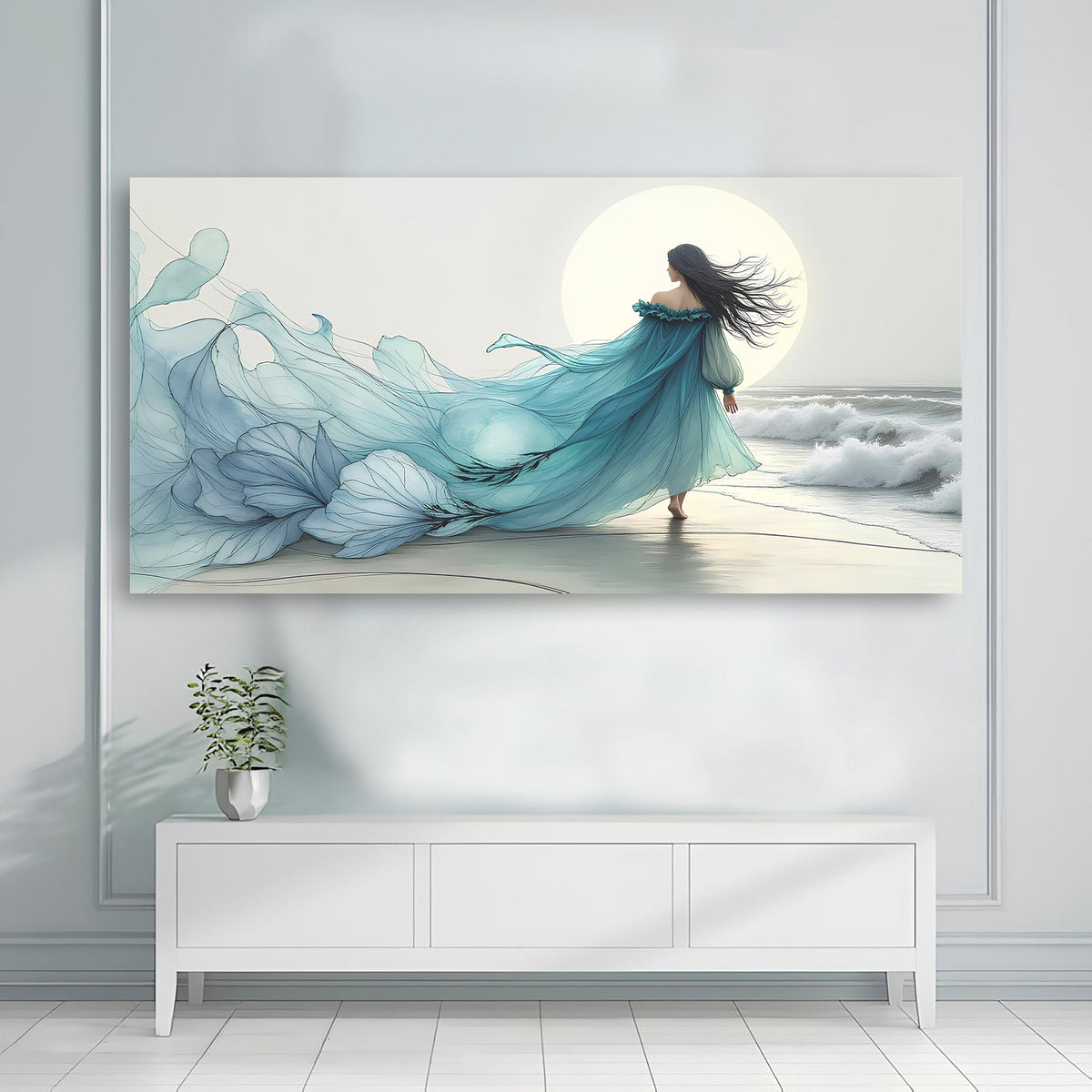 Ocean Motion Abstract Canvas