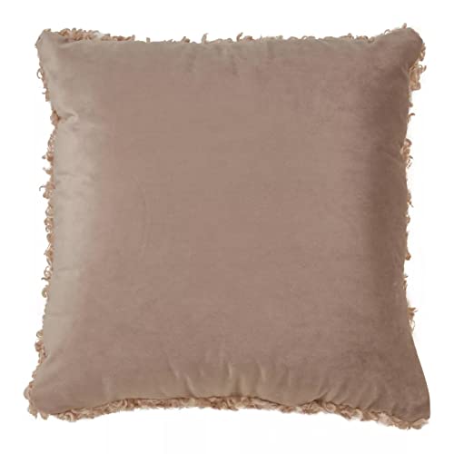 Ivory Faux-Lamb Fur Accent Pillow