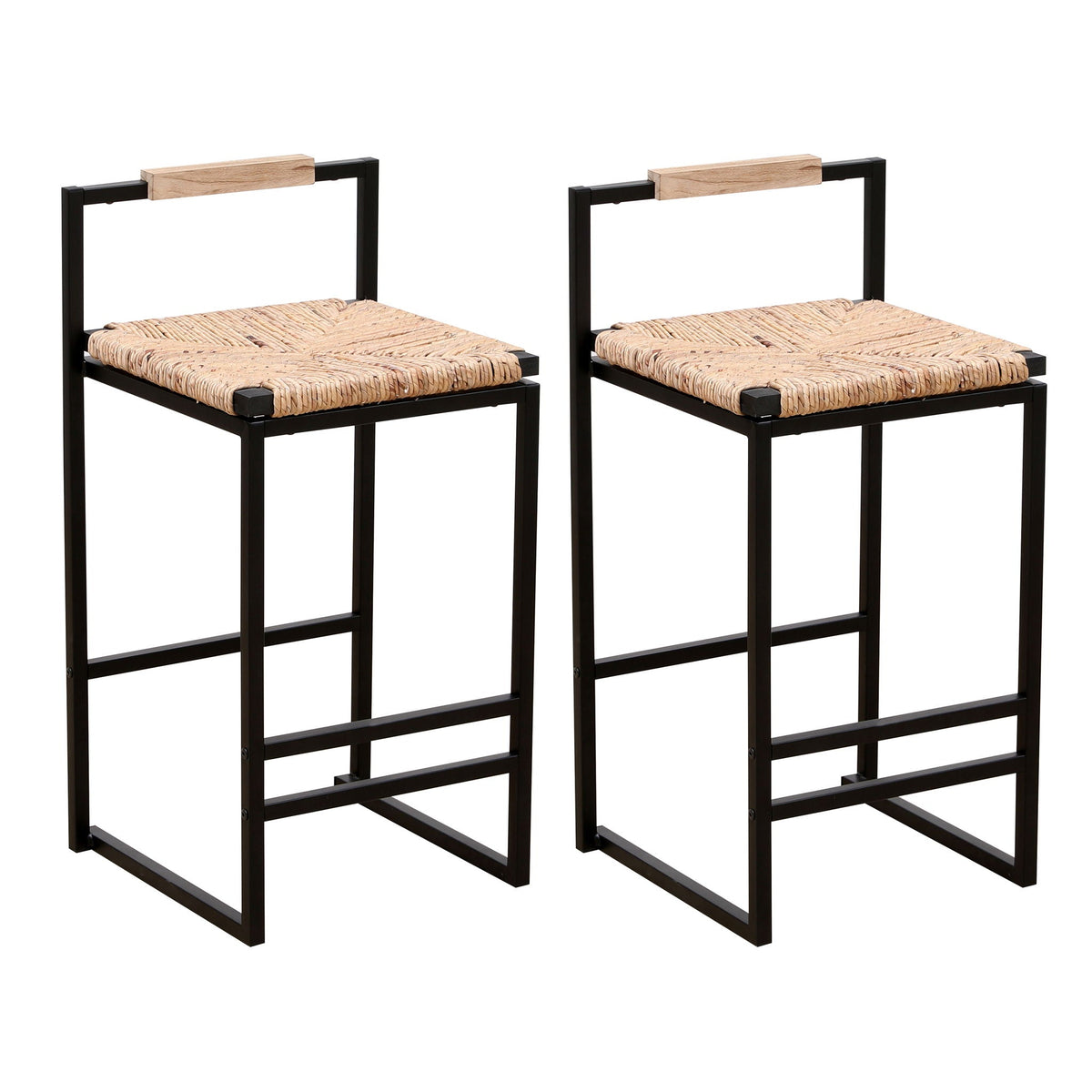 Water Hyacinth Counter Stools — Set of 2