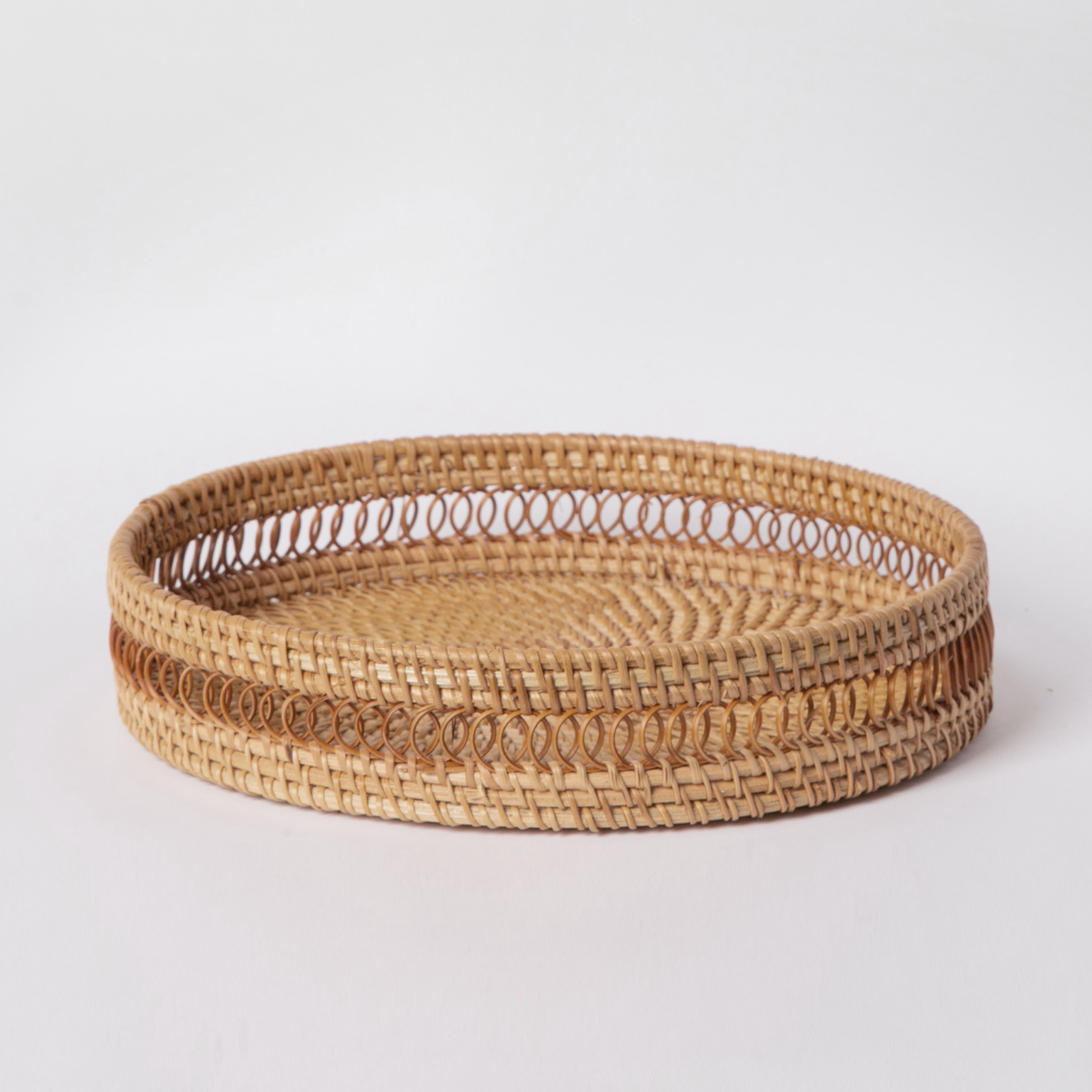 White Woven Rattan Tray
