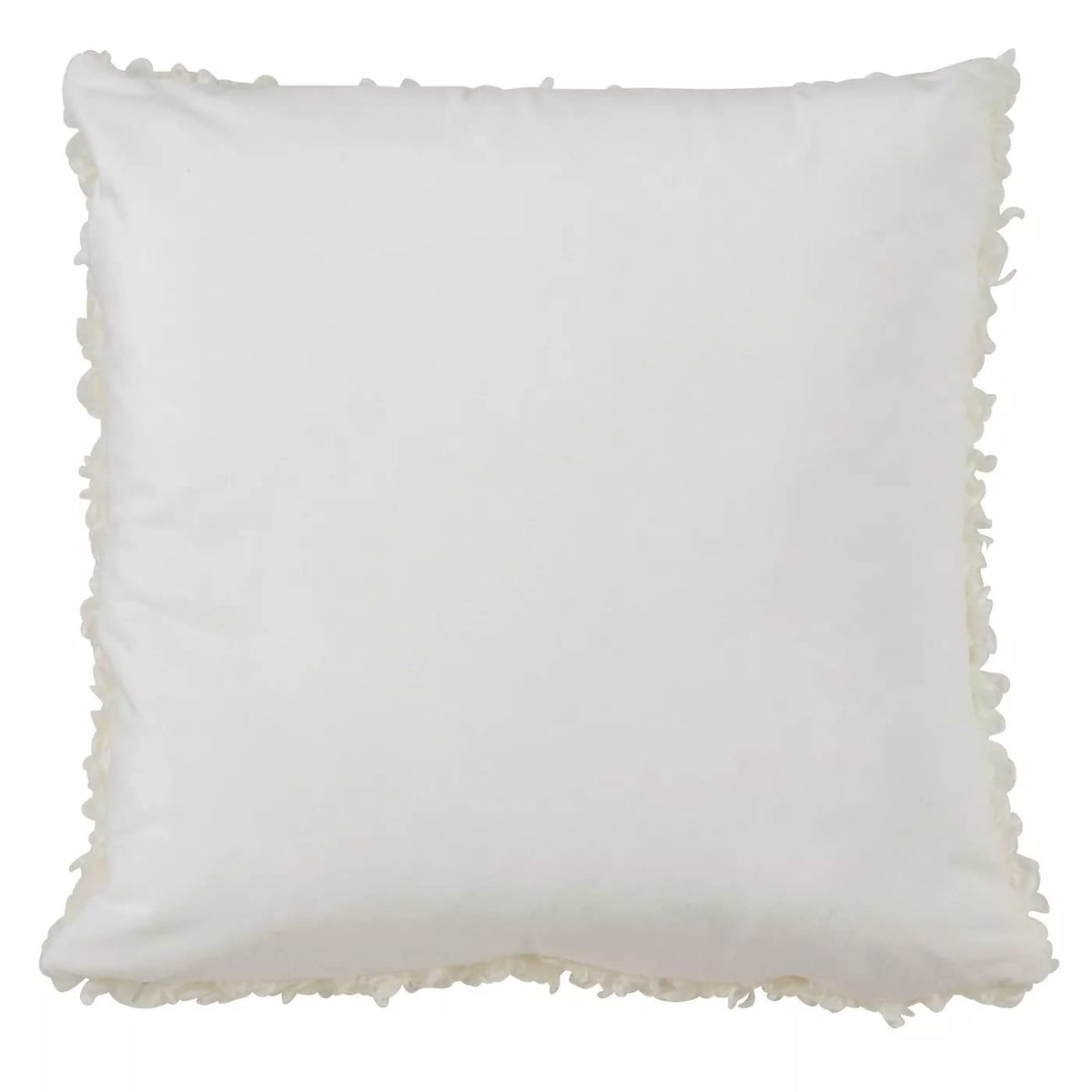 Ivory Faux-Lamb Fur Accent Pillow