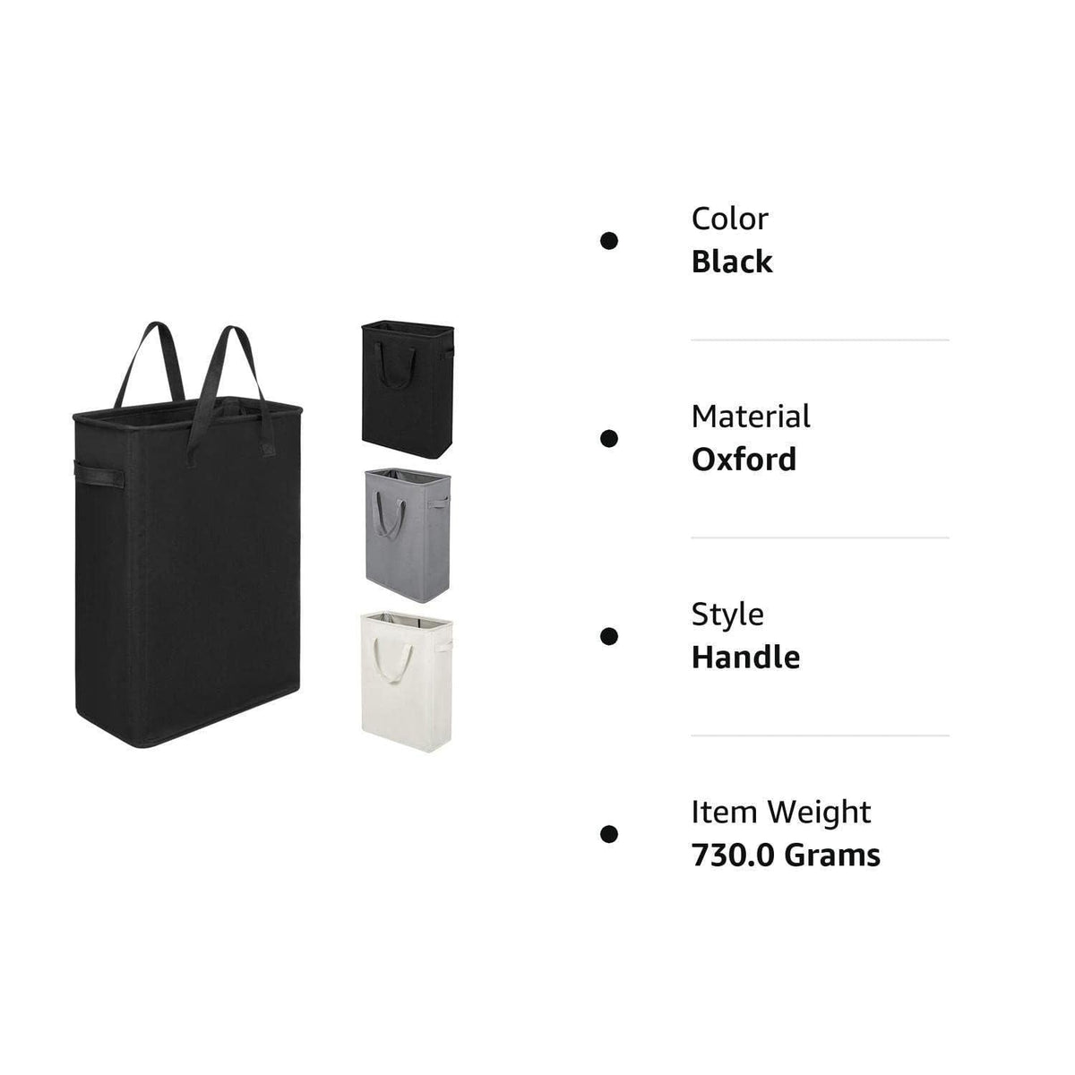 SlimSpace 45L Rolling Laundry Hamper