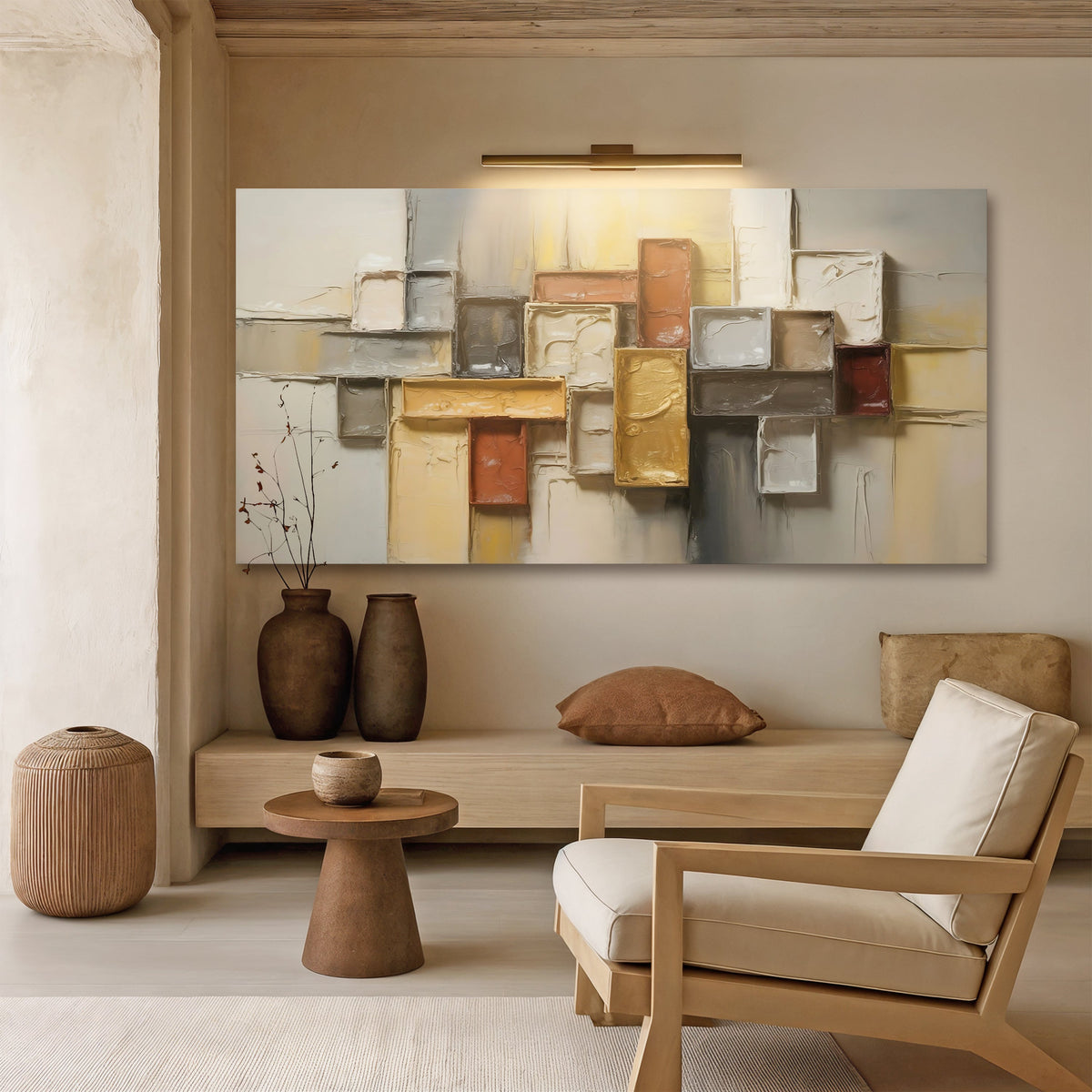 Soft Geometry Minimalist Canvas