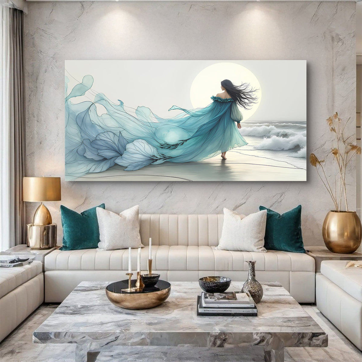 Ocean Motion Abstract Canvas