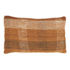 Rust Plaid Woven Pillow Cover