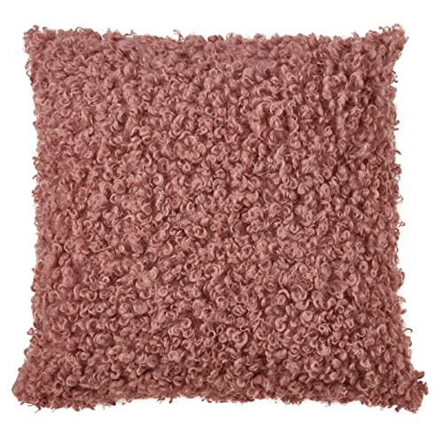 Ivory Faux-Lamb Fur Accent Pillow