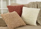 Ivory Faux-Lamb Fur Accent Pillow