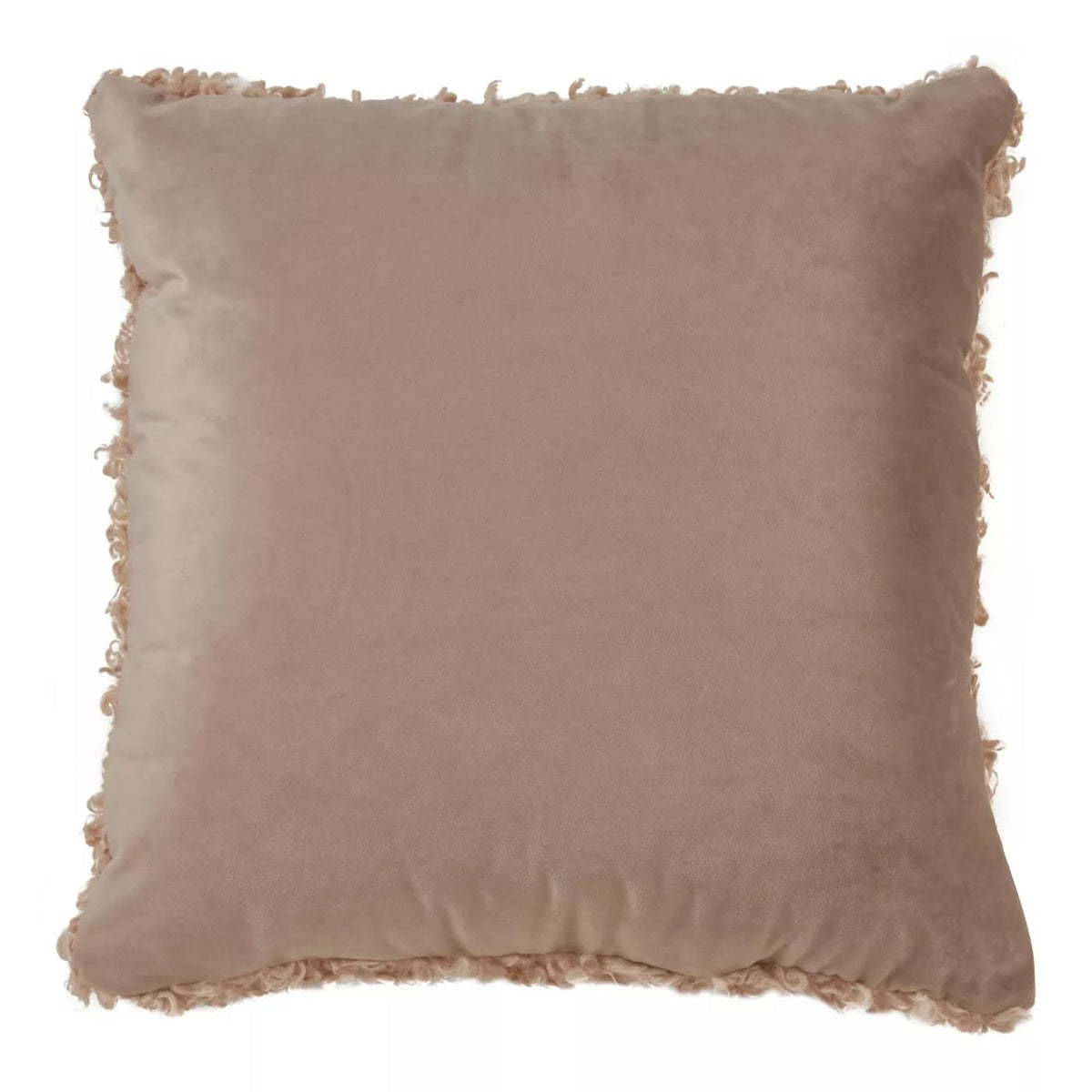 Ivory Faux-Lamb Fur Accent Pillow