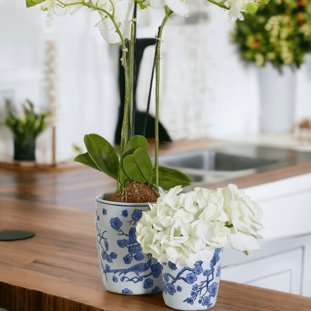 Blue & White Chinoiserie Porcelain Vase