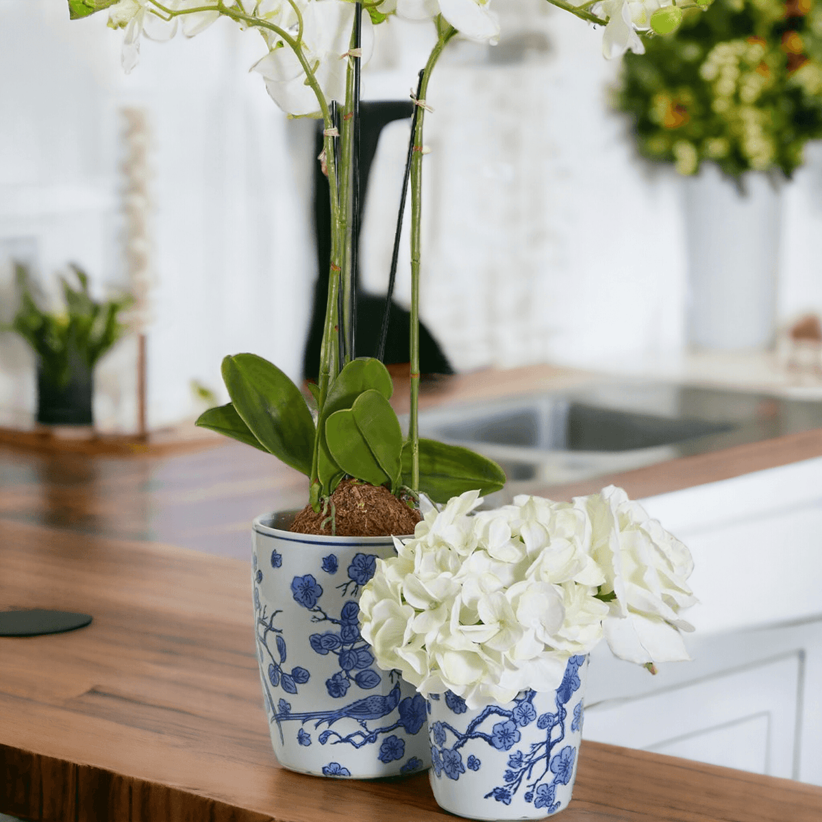 Blue & White Chinoiserie Porcelain Vase