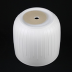 White Stoneware Planters — Set of 3