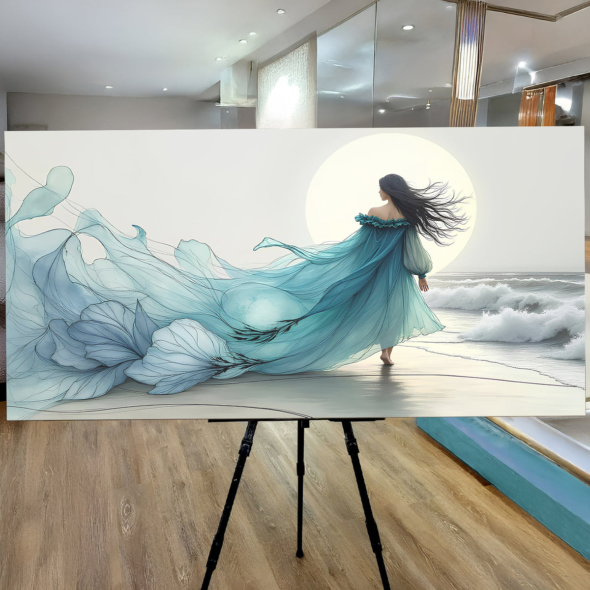 Ocean Motion Abstract Canvas