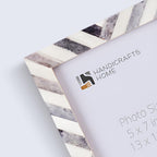 Grey & White Chevron Inlay Frame