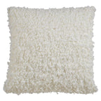 Ivory Faux-Lamb Fur Accent Pillow