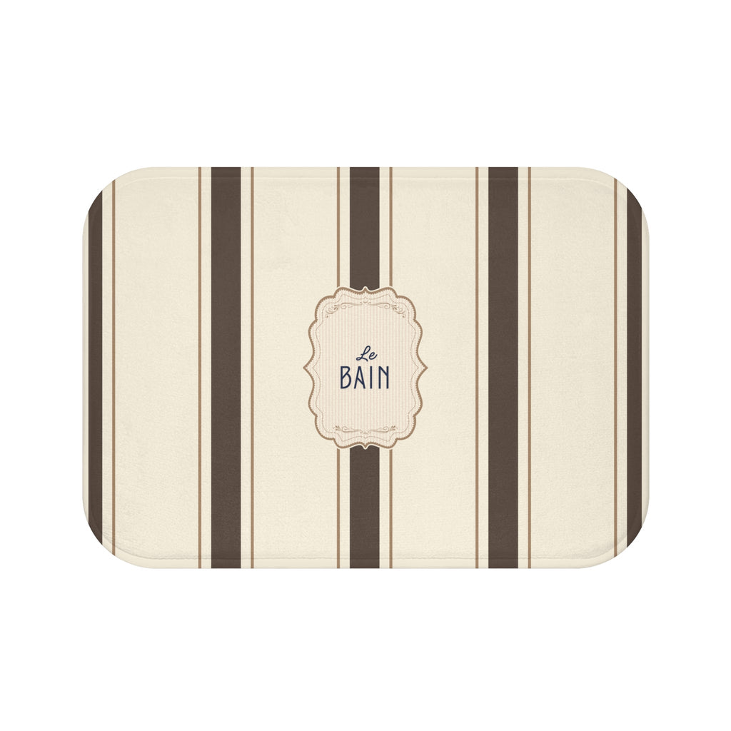 Le Bain Striped Bath Mat — Brown
