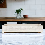 Gather Rustic Wooden Centerpiece Tray — 20 × 12 in.