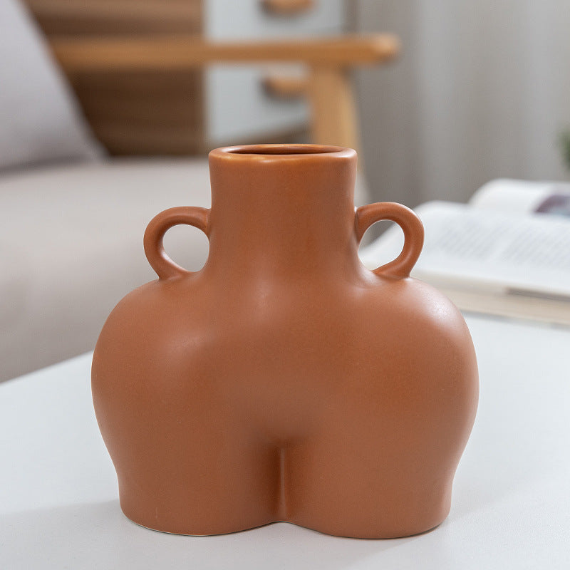 Sculpted Silhouette Decorative Vase