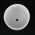 White Stoneware Planters — Set of 3