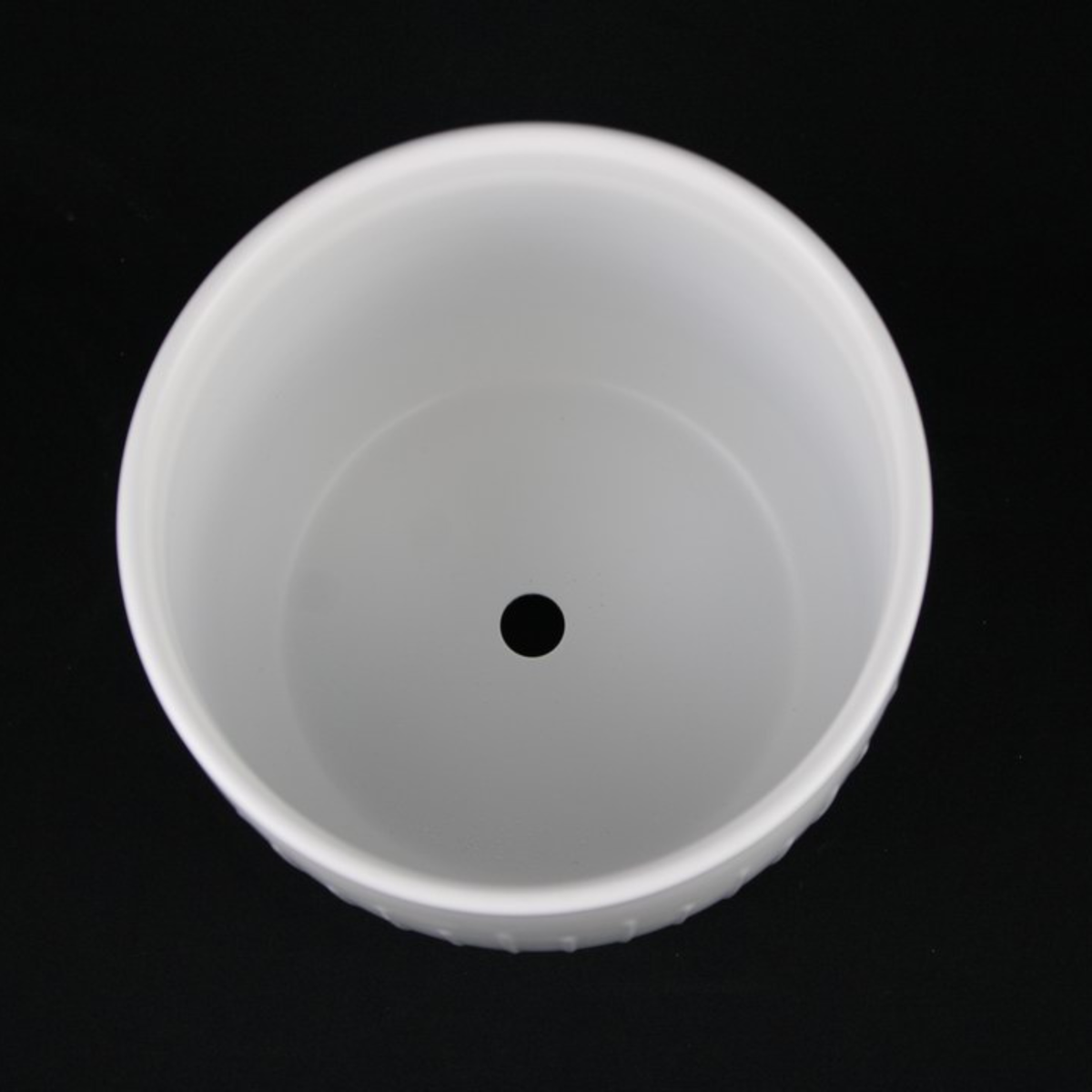 White Stoneware Planters — Set of 3