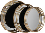 Gold Mirrored Trays — Set of 3