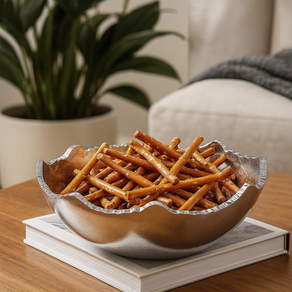 Silver Moon Hammered Centerpiece Bowl