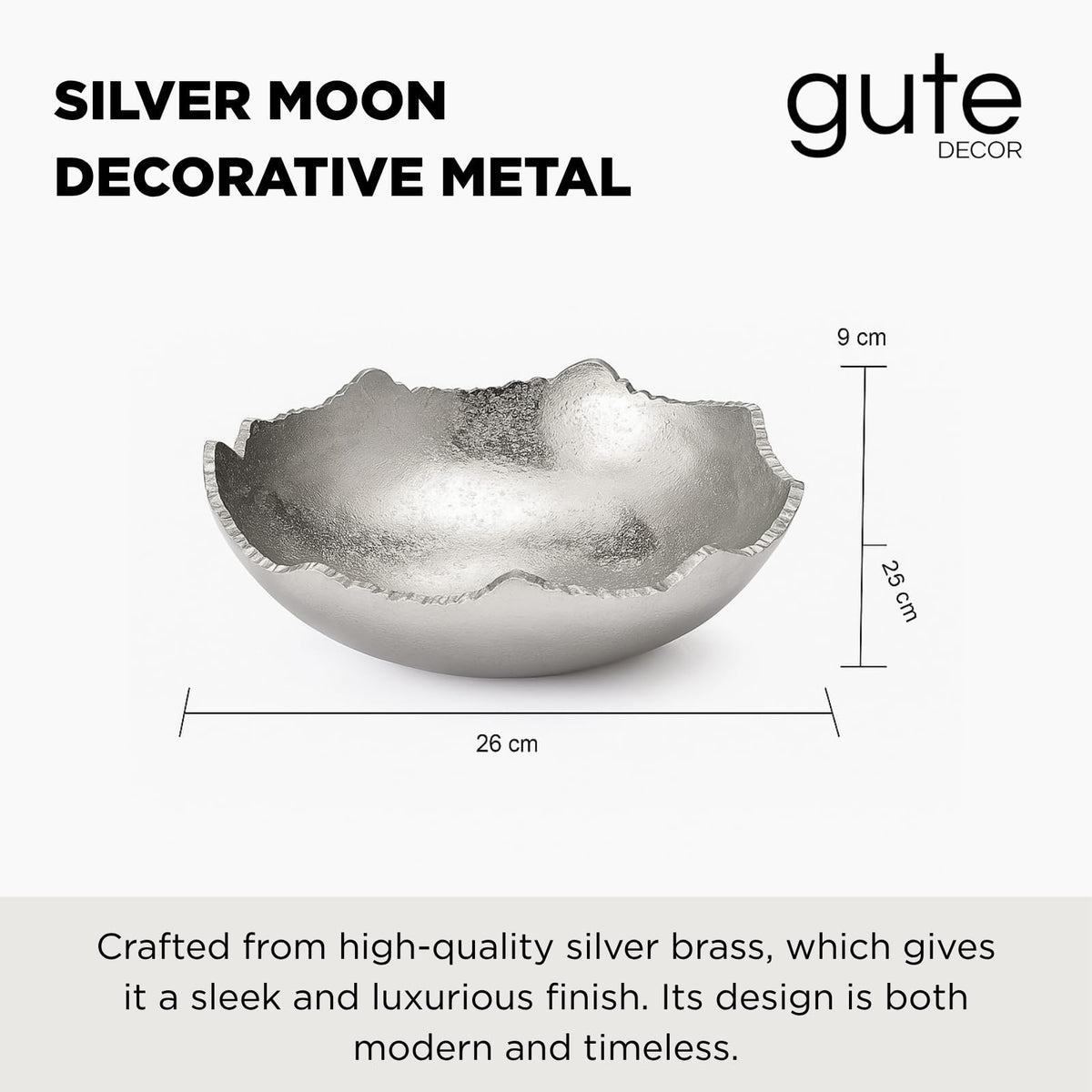 Silver Moon Hammered Centerpiece Bowl