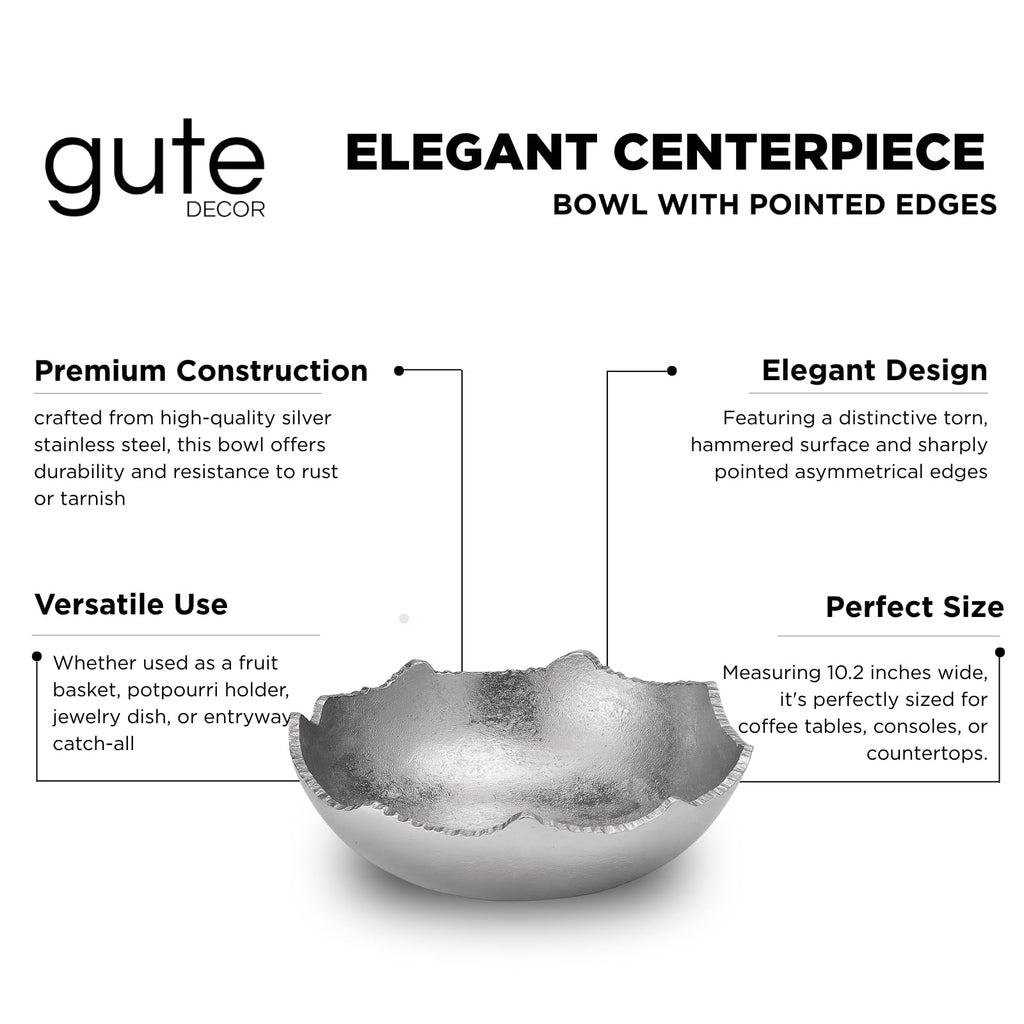 Silver Moon Hammered Centerpiece Bowl