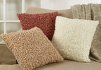 Ivory Faux-Lamb Fur Accent Pillow