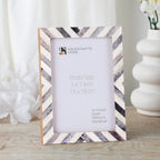 Grey & White Chevron Inlay Frame